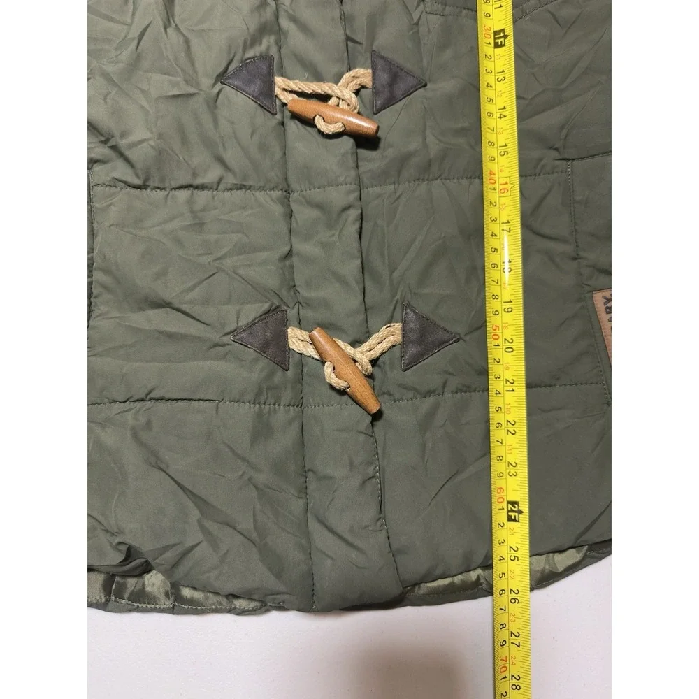 Legendary Whitetails Mens Vest XL Olive Green Puffer Flannel Lined Toggle
